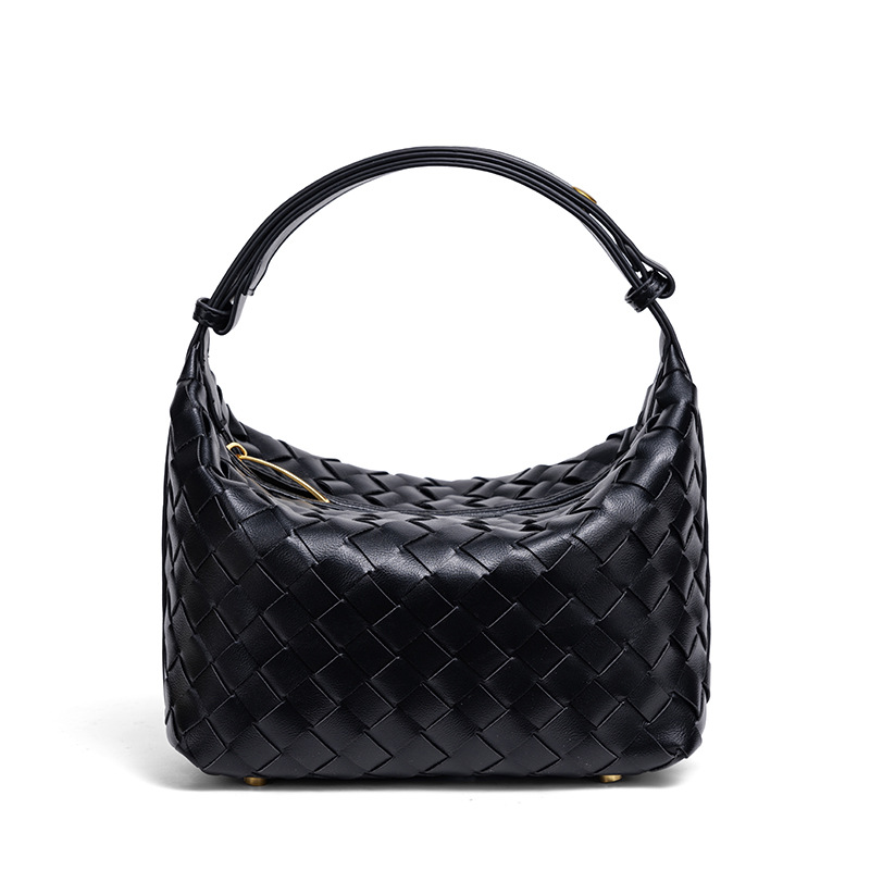 2025 new handbag casual woven bag fashion retro versatile single shoulder women's bag woven handbag