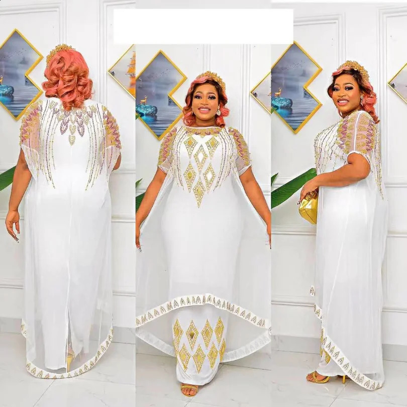 African womens traditional clothing Dashiki Ankara Kaftan Muslim wedding party long dress plus size 250411