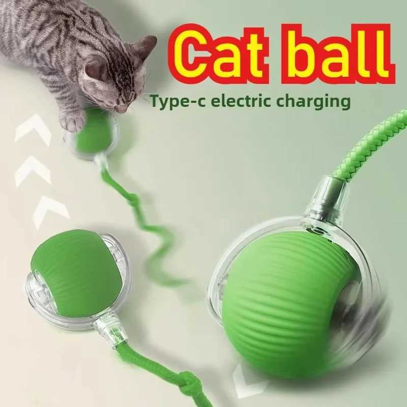 Automatic Rolling Ball Interactive Ball Cat Toy Pet Supplies Electric Dog Training Cat Teasing Simulated Mouse Charging Y250412