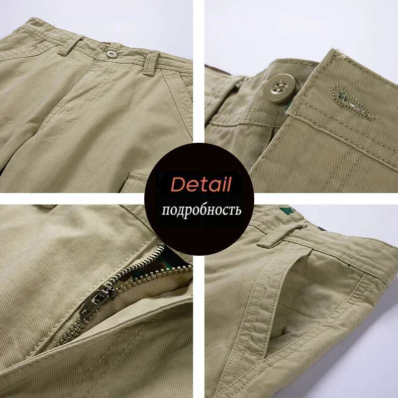 New Summer Cotton Cargo Fashion Breeche Bermuda Beach Jogger Men Tactical Casual Shorts Male Dropshipping