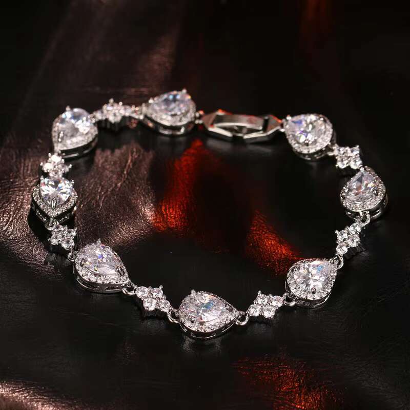 Customized Bracelets Moissanite Diamond Jewelry 14k Gold Gift Party Trendy Wedding Women Charm Bracelet