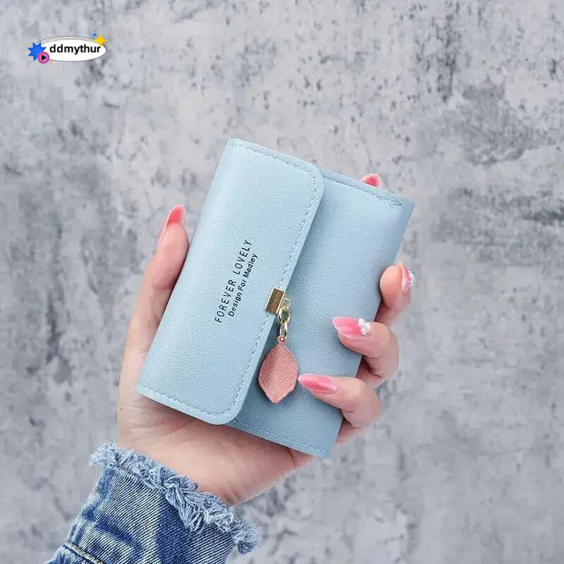 Fashion Short Wallets PU Leather Women Tassels Hasp Small Wallet Trend Coin Purse Ladies Card Holder ddmythur