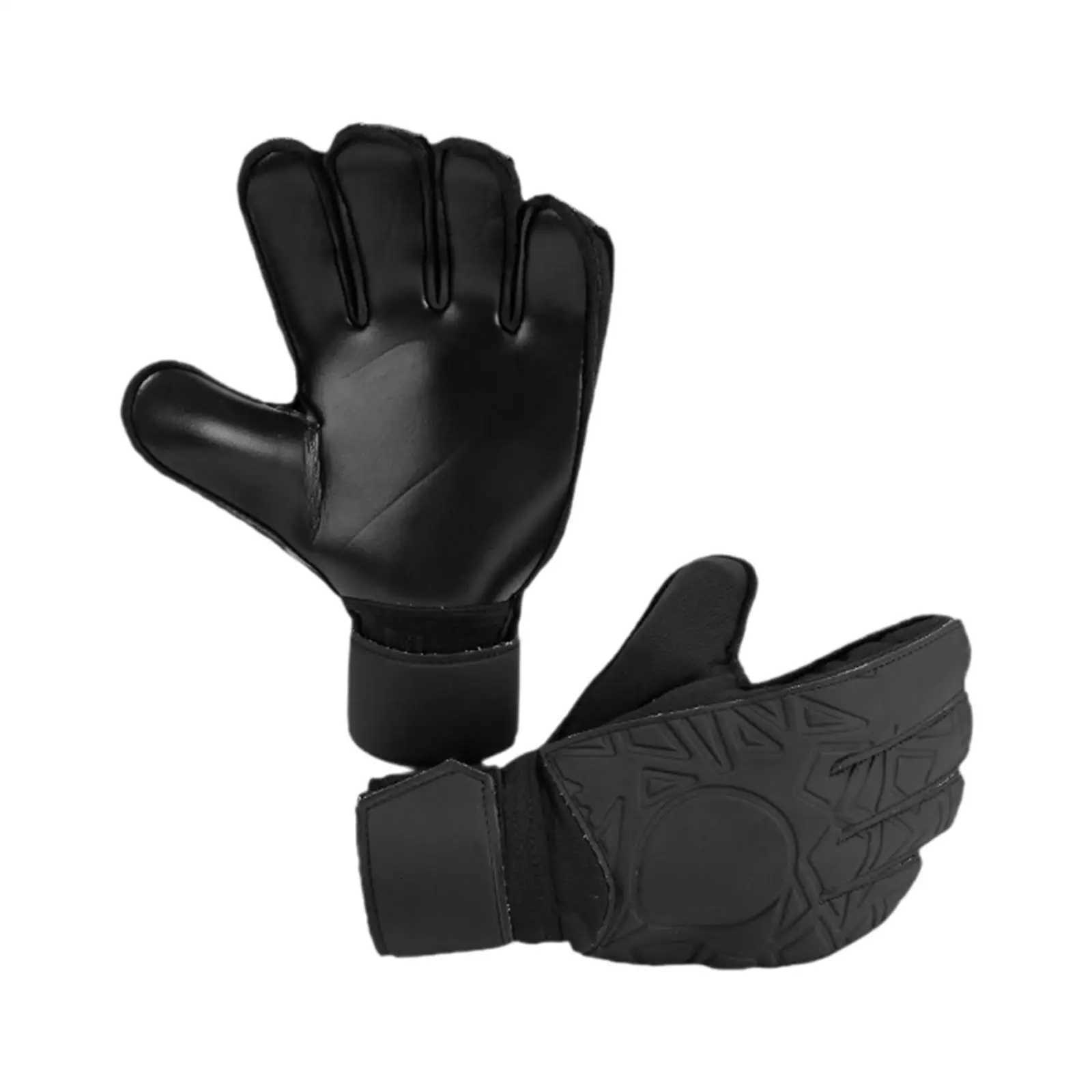 Goalkeeper Gloves Soccer Goalie Gloves Non Slip Black High Grip Latex HandW251112
