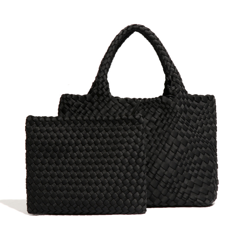 Basket Woven Bag Women's Retro Fashion Large Capacity Handbag Designer PU Leather One-shoulder Tote Bag