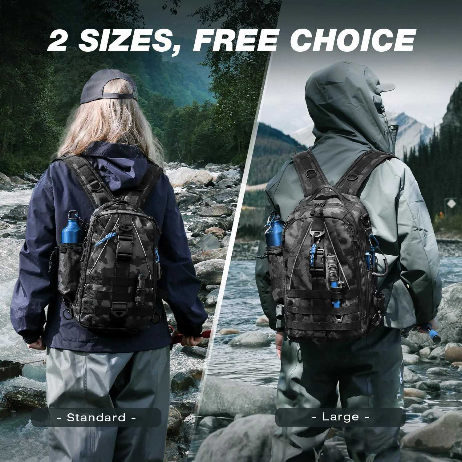 Outdoor Tackle Bag - Large Water-Resistant Fishing Backpack Z250411