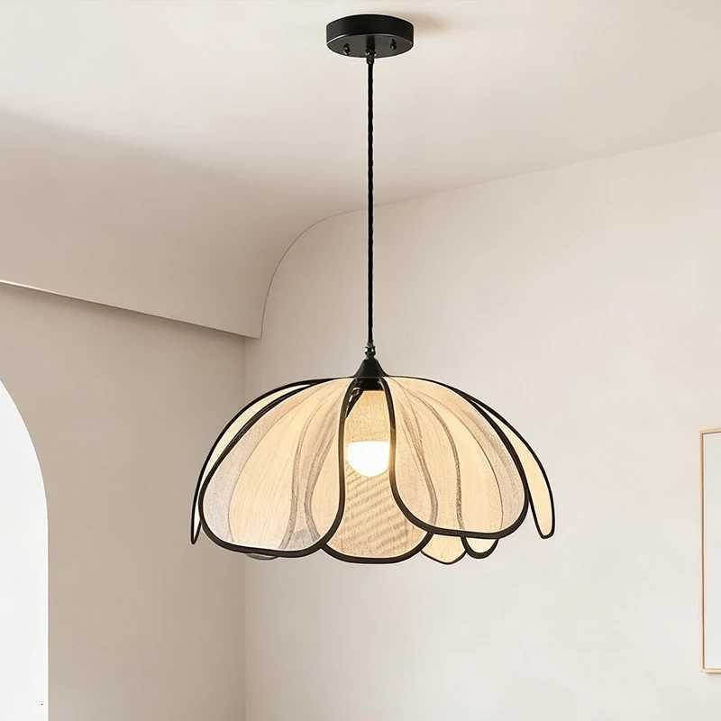 E27 Boho Pendant Light Vintage Hand Woven Lotus Chandelier Dining Room Living Room Bedroom art Atmosphere lighting Lamps X251112