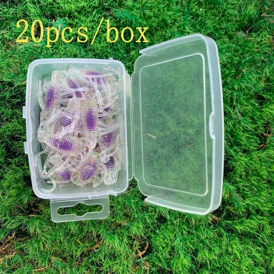 Johncoo Fishing lure floating worm lure 2.7cm 1.28g Small lure for trout Floating insect lure and Ajing fishing lure 20pcs/ box Z250411