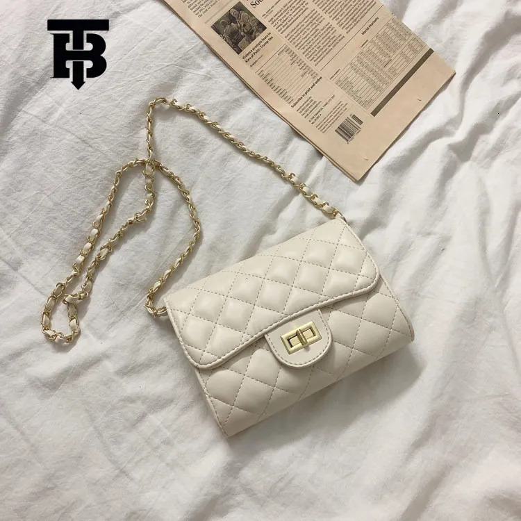 TB BHULAMTE Designer Women's Bag, New Fashion Quilted Small Square Bag, Mini Luxury Chain Bag, Student Wallet, Korean Style Crossbody Bag