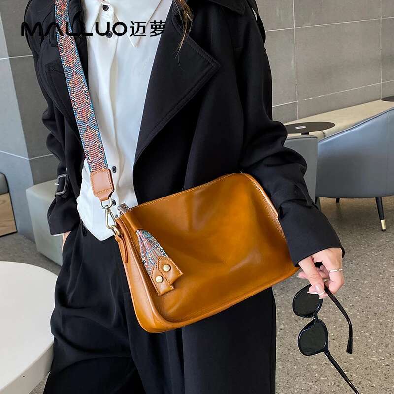 Designer Bag Women's Cowhide Genuine Leather Shoulder Bag Casual Designer Handbags Ladies Fashion Versatile Crossbody Bags For Female
