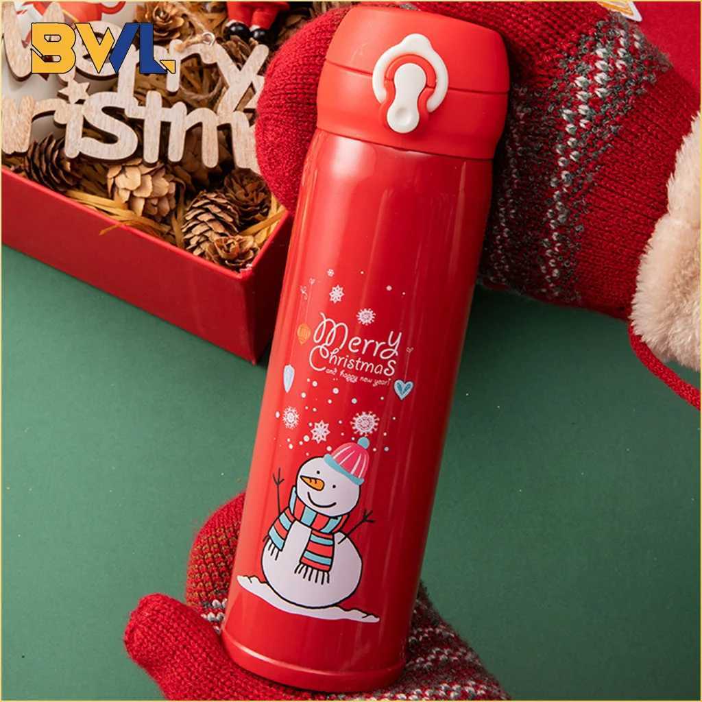 Christmas Christmas Thermos Cup Cartoon Christmas Tree Stainless Steel Insulated Mug Outdoor Travel Coffee Cup Christmas Childrens Gift Y251112