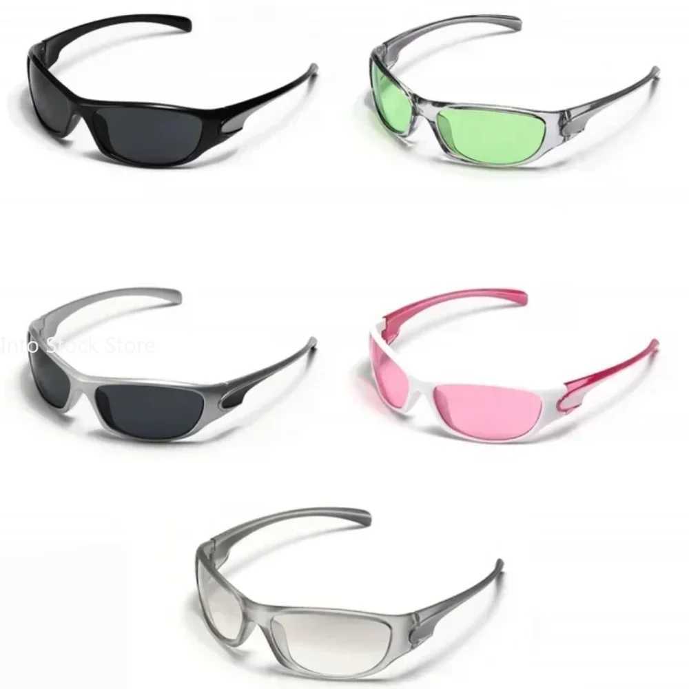 New Punk Y2K Sunglasses Women Goggle Luxury Brand Wrap Square Sun Glasses 2000S Shades Eyewear UV400 Female Designer EyeglassesC250411