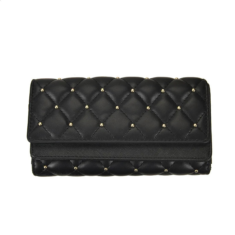 Fashionable Studded Womens Wallet Solid Color Solid Color Large Capacity Diamond Mesh Wallet 250411
