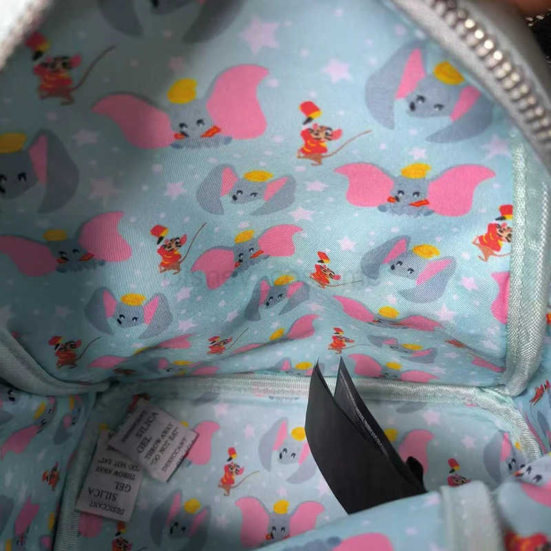 Disney New Disney Loungefly Bags Dumbo Cartoon Summer Travel Backpack Double Shoulder Women Backpack Portable Girlfriend Birthday Gift X250412
