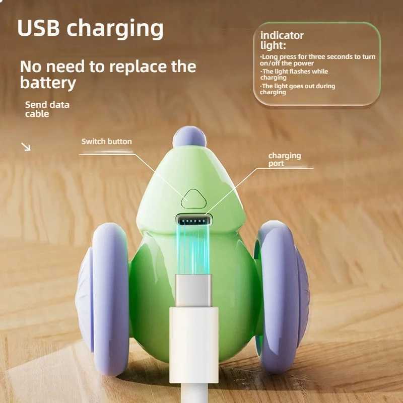 Pet Toy Interactive Cat Toy Electric Mouse Car - Silent Automatic Teaser with Intelligent Obstacle Avoidance for Pet Toys Y250412