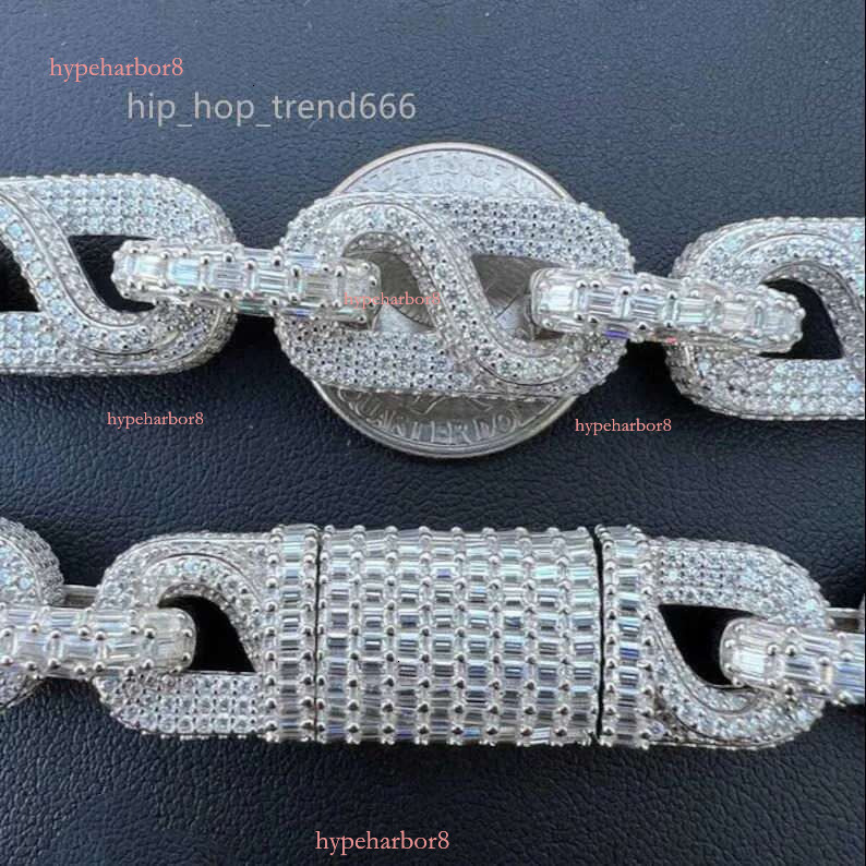Sterg Sier 14mm/16mm/18mm Iced Out Miami k Pass Tester Hiphop VVS Moissanite Cuban Chain