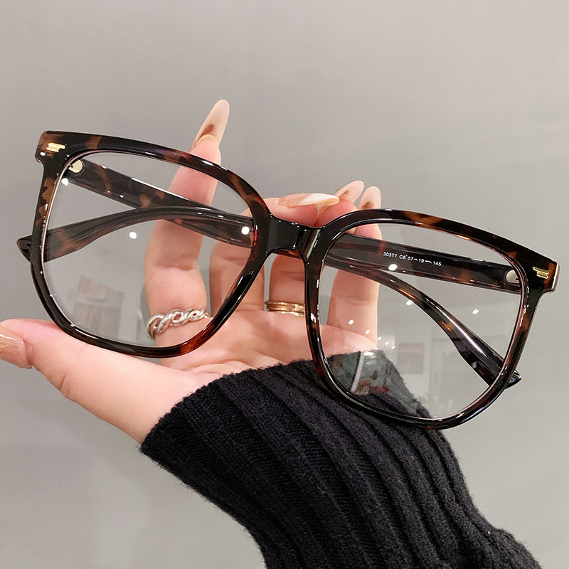 Designer luxury 30377 Ultra-light Plain TR90 Glasses Frame Large Square Full Frame Blue Light Blocking Glasses for Men and Women Fashionable High-end 