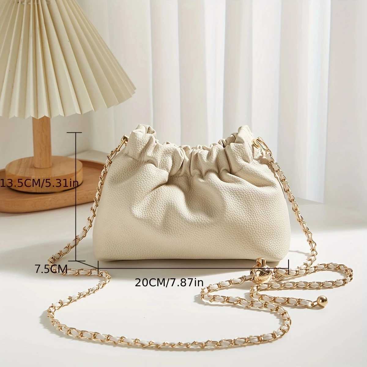 bag womens new 2024 black senior slung bag womens chain bag ladies leather cloud handbag birthDay gift Valentines Day bagT2511112