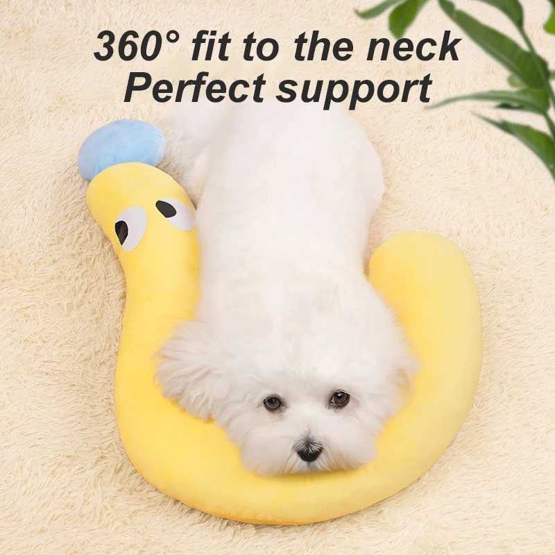 1 pet small U-shaped neck protector for small dogs cats dogs cat heads sleep pet supplies X250412