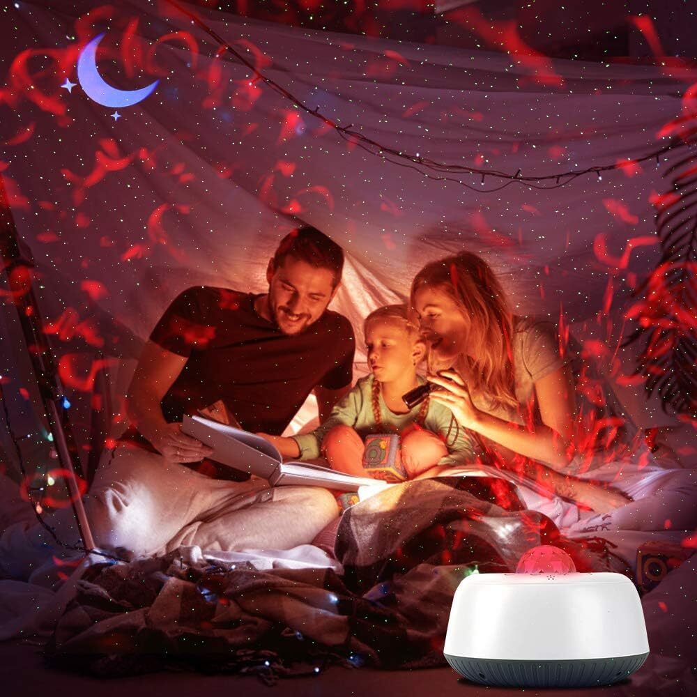 FL- Space Dish Moon Star Light, small night light romantic atmosphere projector light, gifts for children and adults
