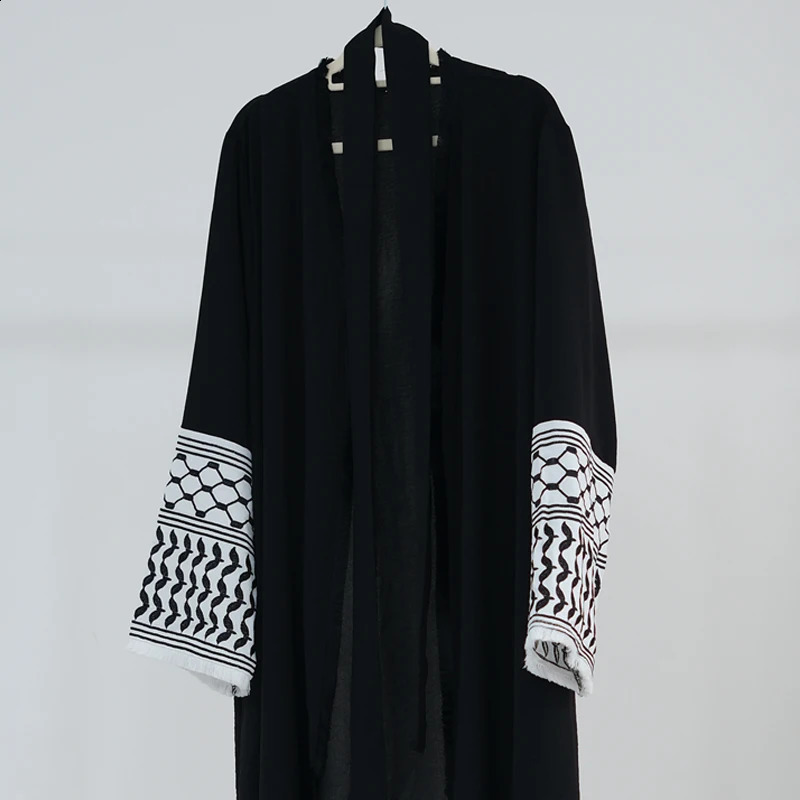 Ramadan Kefiyah Abaya kimono Palestinian y Tassel Muslim public Abayas women Dubai y Islamic headscarf Kaftan dress 250411