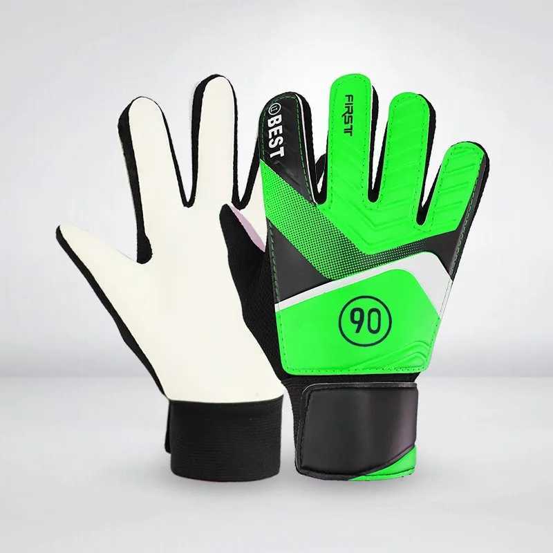 1 pair of childrens non slip gloves goalkeeper gloves finger protection goalkeeper thick latex football glovesXJ250412