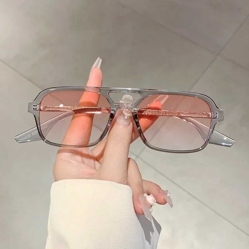 Trendy Women Grey Sunglasses Square Stylish Sun Shades for Travelling Hiking UV Protection Driving Design Sun Glasses Z250411