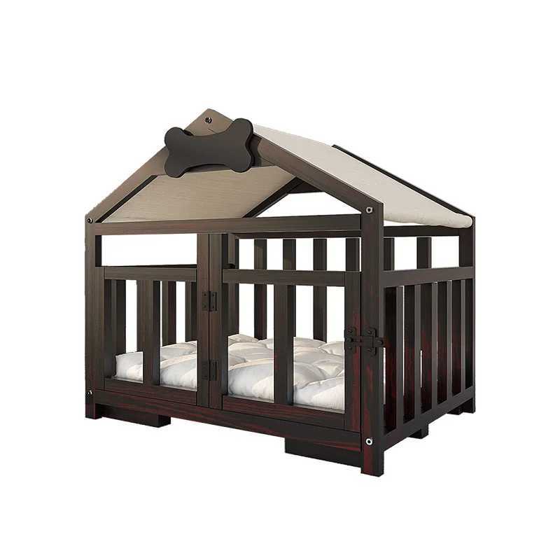 Luxury Dog Nest Wooden House Indoor Small Dog House Detachable and Washable Cat Nest Dog House Warm and Comfortable Large Space Pet Bed X250412