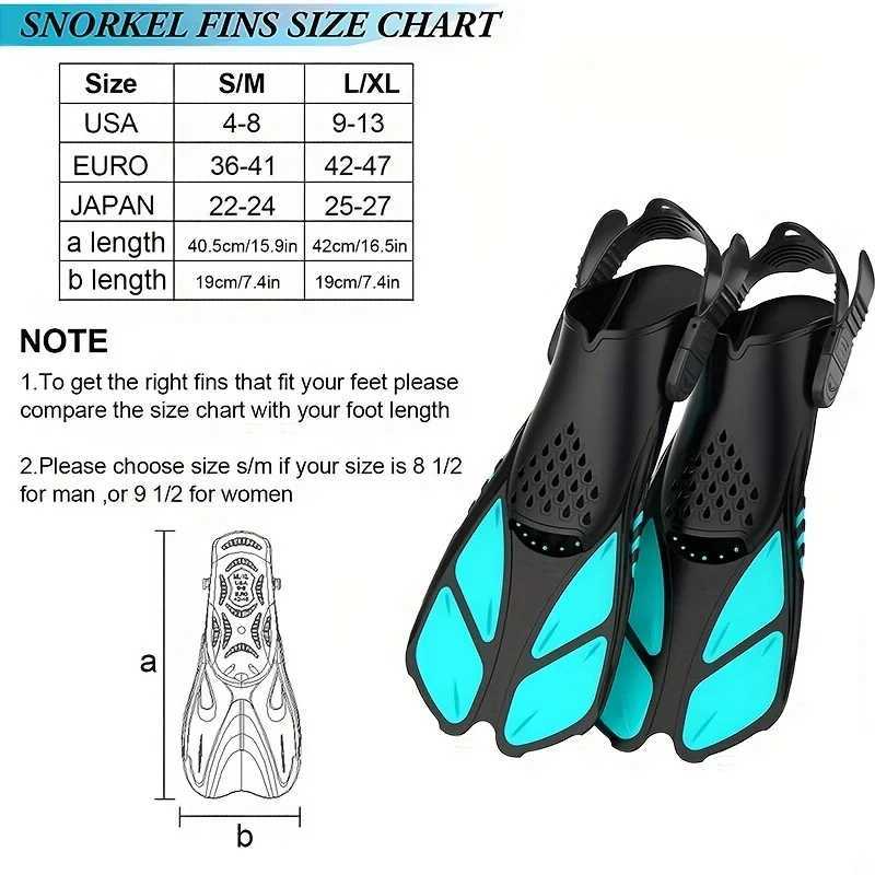 Inflatable fins adjustable adult buckle swimming flip cover short silicone diving shoes open high heels beach shoes professionalY250412
