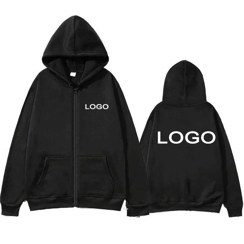 POD customization Customized Printed Women Zipper Up Hoodie Loose Casual Clothing Men Fashion Long Sleeve Hooded Pullover Personality SweatshirtsT2511