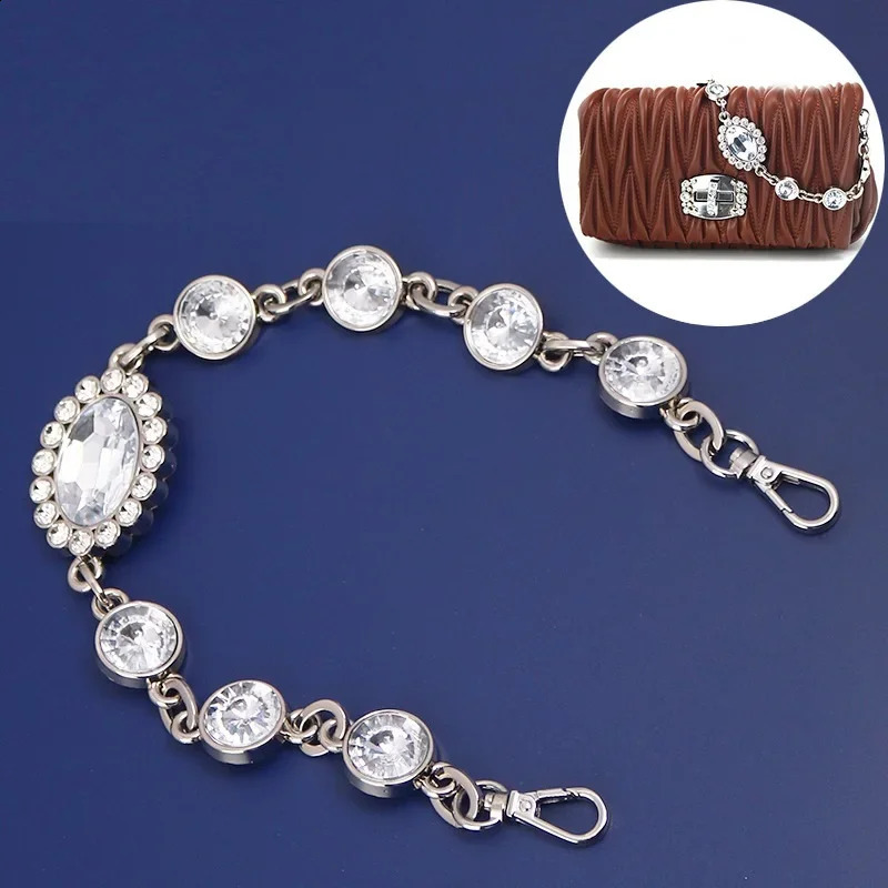 Acrylic bag chain replacement chain wallet shoulder strap bag handle for handbag inlaid with diamond decorative bag accessories 250411