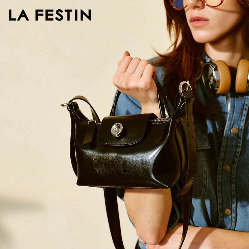 LA FESTIN Original 2024 New Handbag Women's Leather Shoulder Crossbody Portable Brand Bag