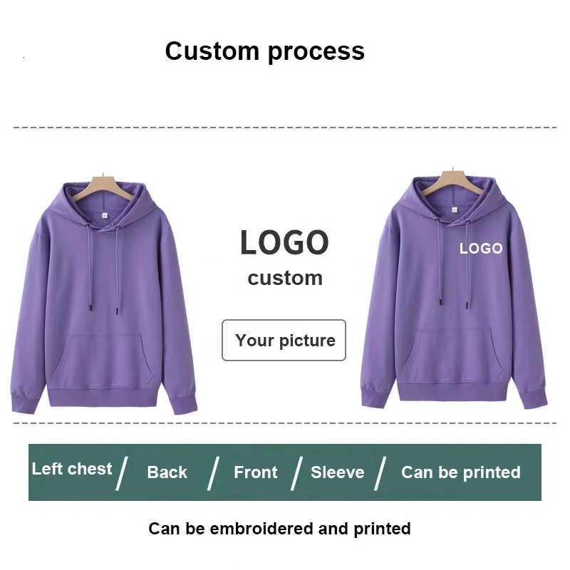 POD customization ZXL New Retro 100 Cotton Hooded Sweatshirt Loose Sports Hoodie Tops Mens and Womens Streetwear Custom Print EmbroideryT251112