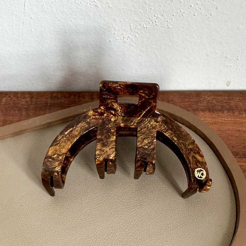 9cm Acetic Acid Girl Hair Claw French Fashion Hair Crab Female Headwear Elegant TIE Hairstyle Y2504012
