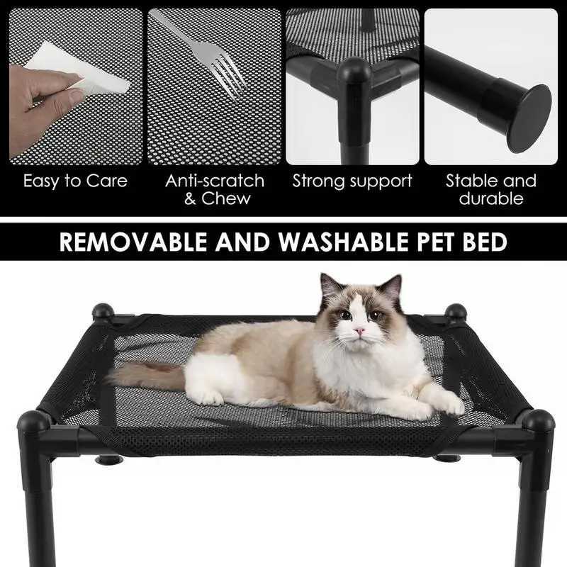 A dog bed with washable breathable mesh suitable for indoor and outdoor small dogs X250412