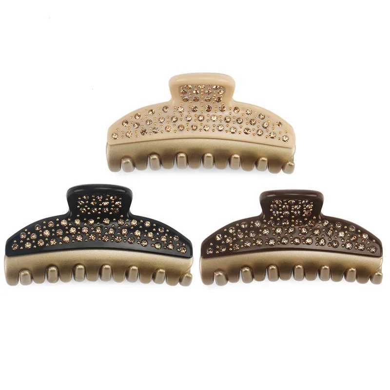 Handmade Spark Rhinestones hair clips suitable for women girls luxury French style luxury acetate hair accessories jewelry Y2504012