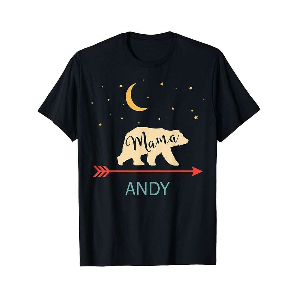 Designer T shirt Angela Name Gift Retro Sun Personalized Mama Bear - 220g T shits