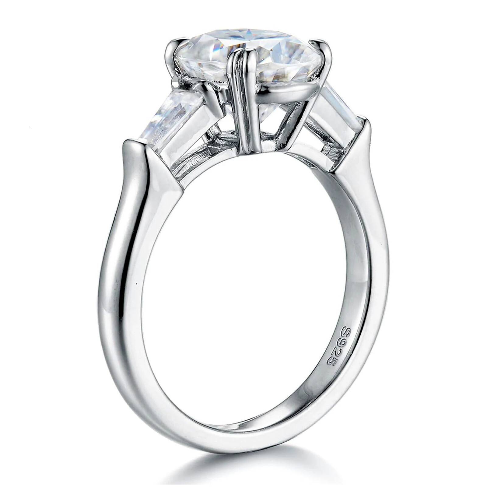 FIRERING 100 Real 5ct Oval Moissanite Ring 9x11MM wit Certificate Passed Diamond Test Rings Women Eternal Jewelry S925 Silver