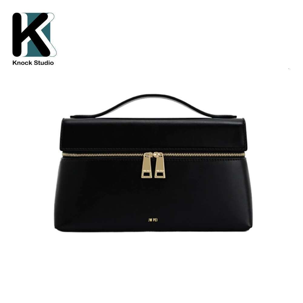 Knock Lunch Box Shoulder Crossbody Women's Handbag Commuting Genuine Leather Bag Female 2025 New Spring Top-Handles