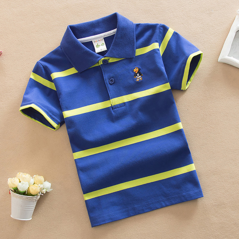 Ddmyshoesvip Children S Clothing Years Old College Style Boys T Shirt Korean Version Summer Outfit Cotton Lapel Short Sleeved Polo Shirt