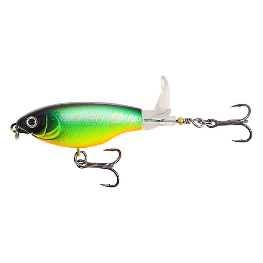 1Pcs Topwater Whopper Plopper Fishing Lure 6g/10g Trolling Catfish Artificial Hard Bait with Soft Rotating Tail Fishing Tackle Z250411