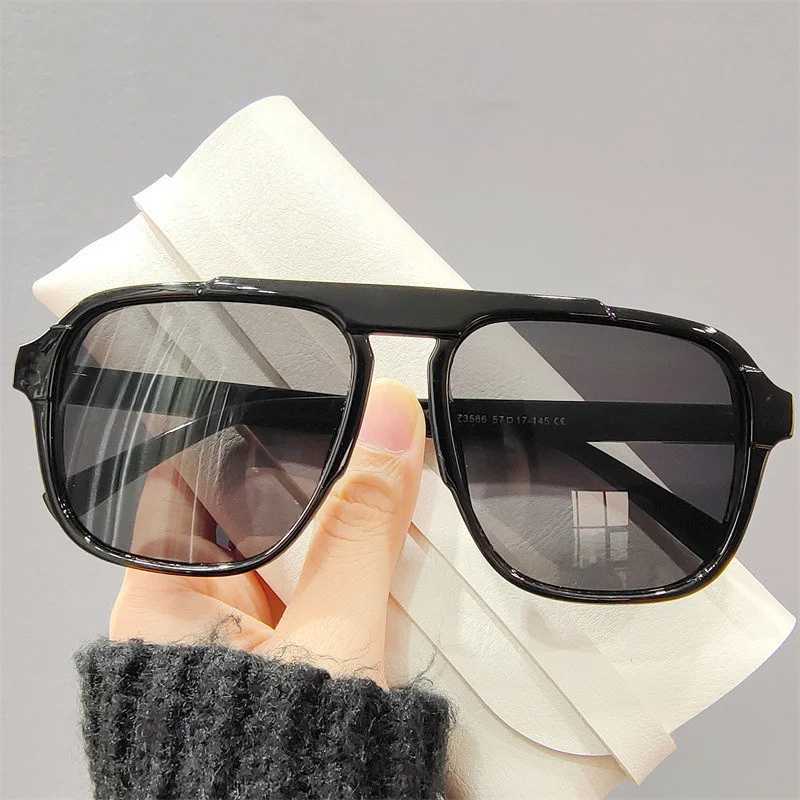 Men Oversized Frame Sunglasses Classic Big Frame Sport Eyeglasses 2025 Vintage Brand Design Shades UV400 Eyewear Trendy Glasses Z250411