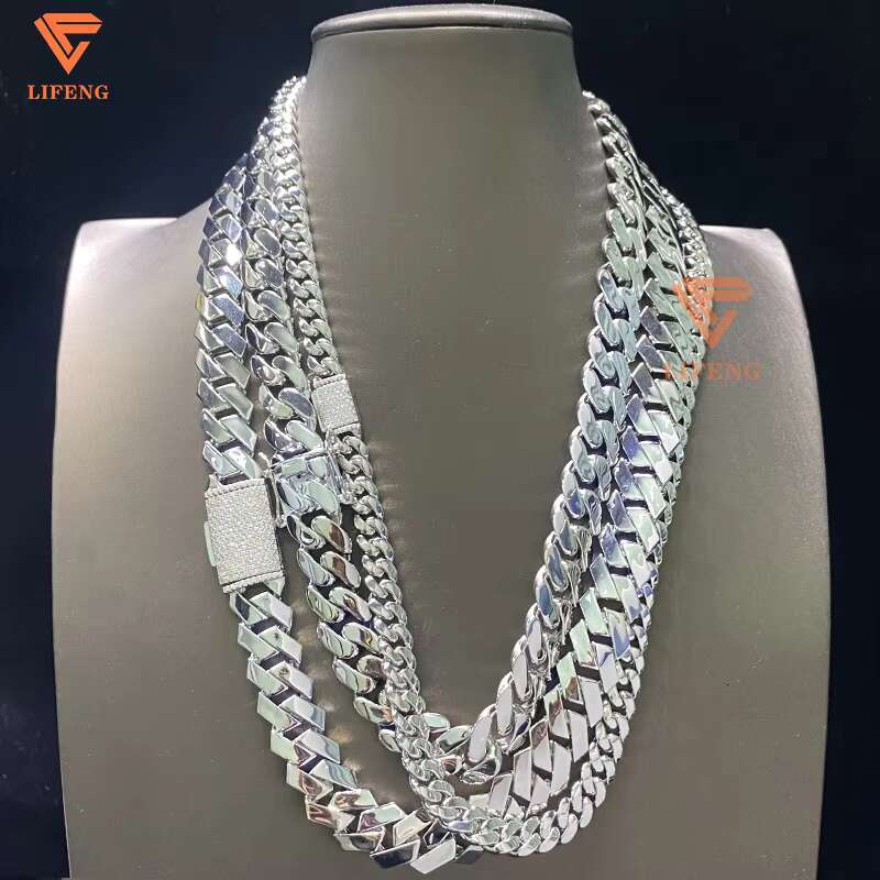Cadena Cuba Jewelry Hip Hop Men's Wear 8mm 14mm 15mm 14K Gold Plated Cut Miami Cuban Chain Necklace