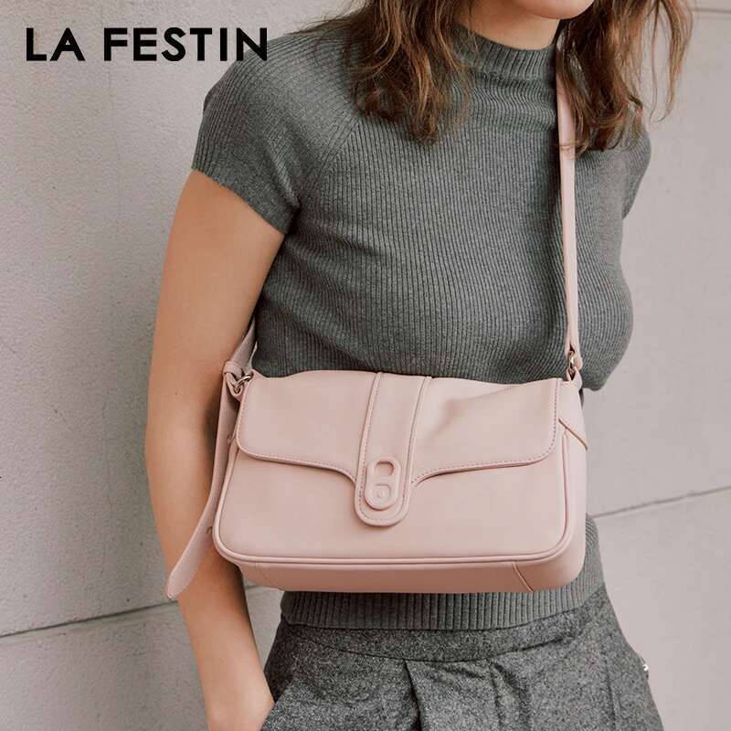 LA FESTIN Original Brand 2024 New Design Shoulder Crossbody Handbag Women Retro Style Square Bag Large Capacity Bags