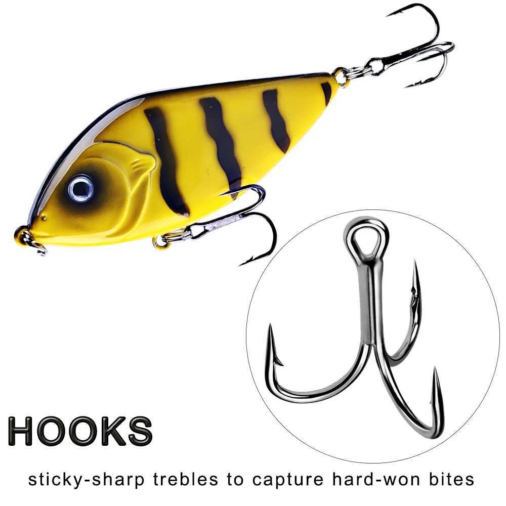 Magnisher Small Size Slider Jerkbait 7cm 14.5g Slow Sinking Rattle Lure Fishing Jerk Hard Bait Pike Lures Wobbler Jerkbait Musky Z250411