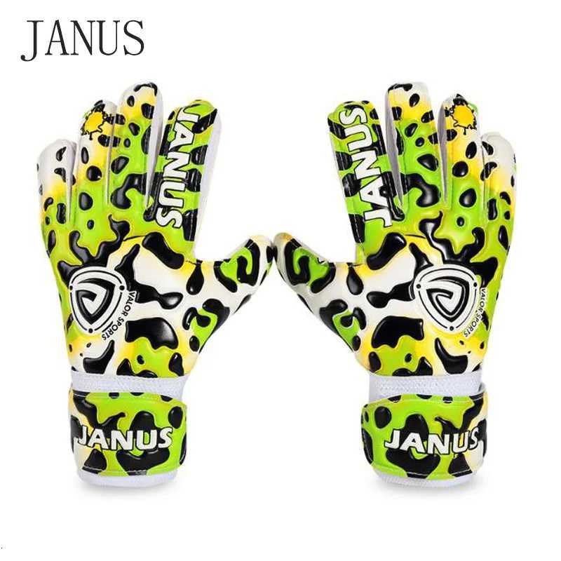Janus size 3-7 new style kids finger protection soccer gloves professional children leopard soccer football GoalkeeperW251112