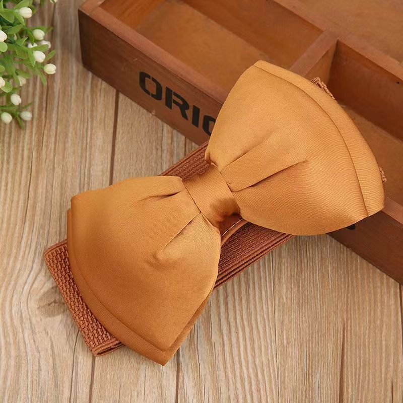 Korean version chiffon bow elastic waistband women's versatile decoration wide waist seal skirt belt dress accessories