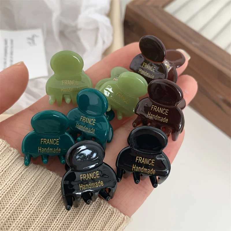 2 pieces/set of mini acetate hair clips claw side clips small-sized shark clips cute and elegant hair clips womens hair clips Y2504012