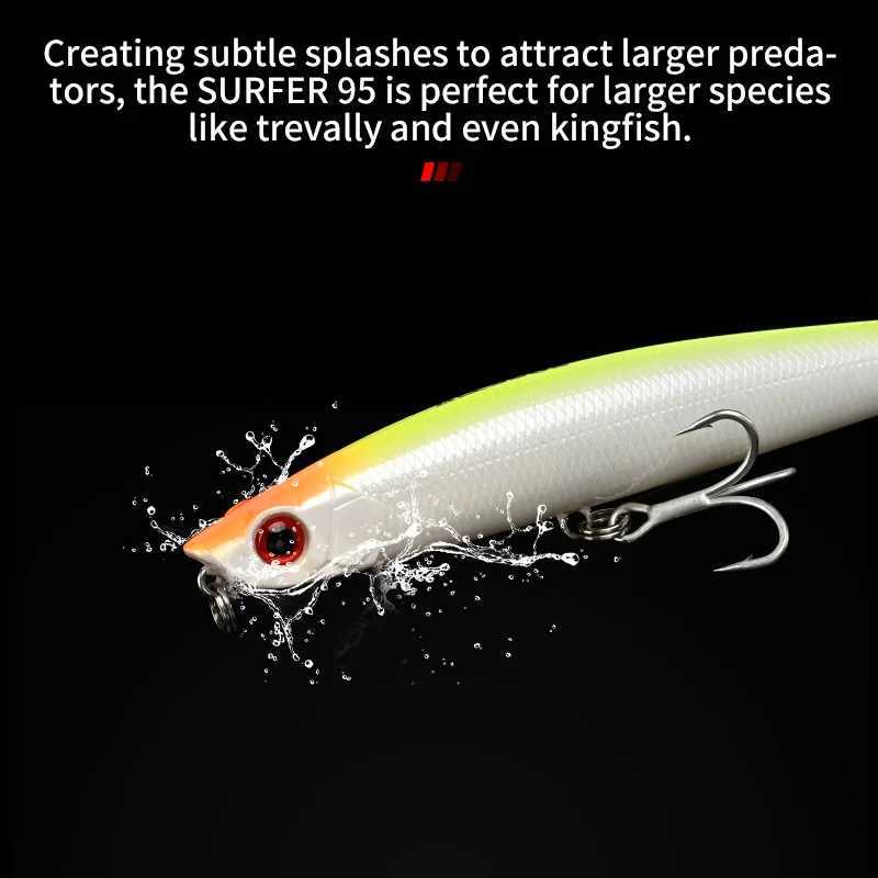 BLUX SURFER 95 Topwater Popper Pencil 95MM Surface Walker Fishing Lure Walk The Dog Artificial Saltwater Bass Hard Bait Tackle Z250411