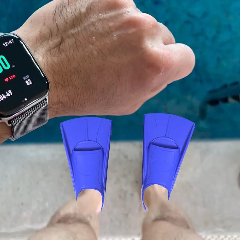 Swimming Training Fins Silicone Swim Fin Non Slip Swimming Flippers Portable Floating Flippers for Kids Girls Boys Adults 250411