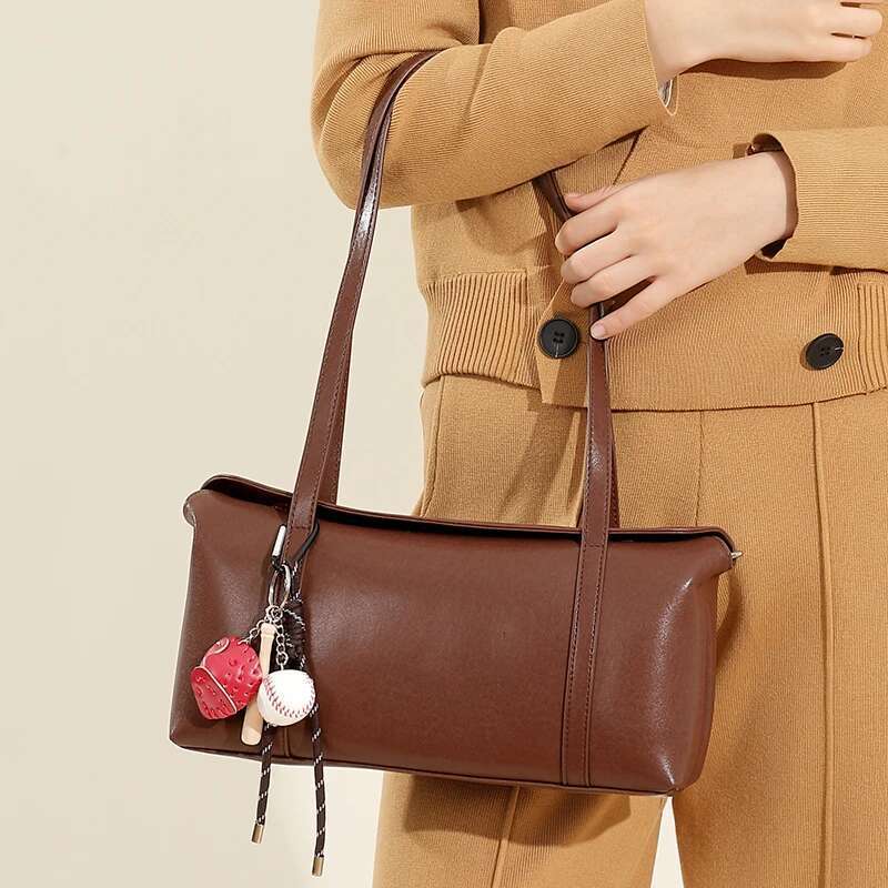 Designer Bag Hifashion Cowhide Genuine Leather Underarm Shoulder Bags For Women New 2025 Trend Designer Crossbody Purses Tote Ladies Handbags